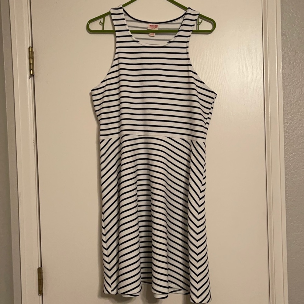 Women’s black and white stripe dress